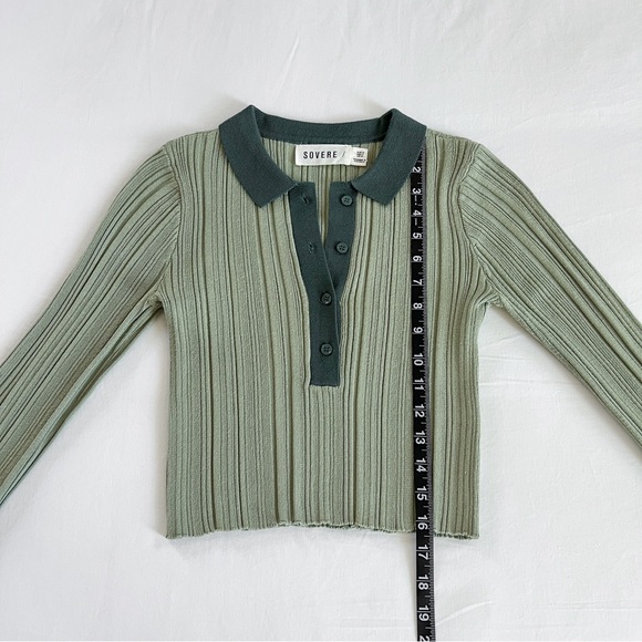 Sovere Simi Polo Knit | Green | Size 2 | NWOT - Picture 11 of 15